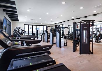 Fitness studio with cardio and weights